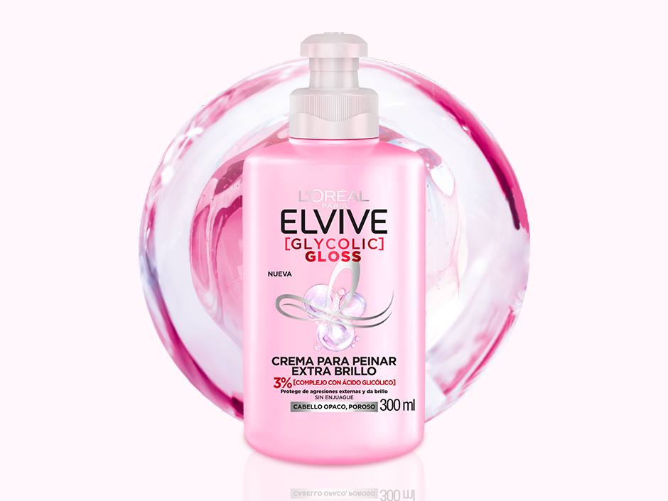 Packshot Crema para Peinar Elvive Glycolic Gloss